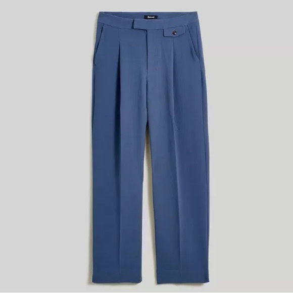 The Rosedale High-Rise Straight Pant in Crepe Nighttime Blue 0 - Picture 2 of 4